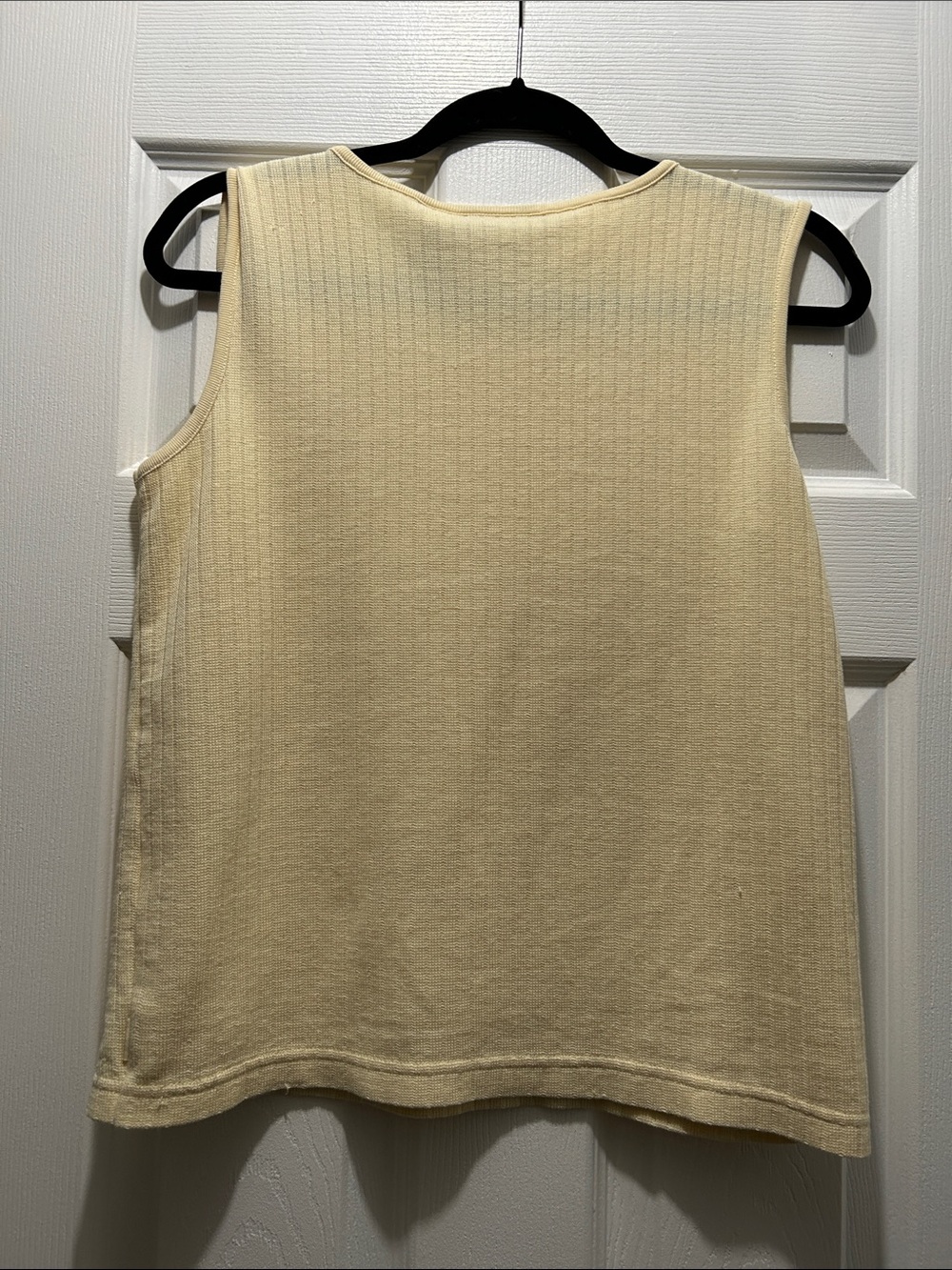 Yellow Ribbed Sleeveless Top - Picture 3 of 5